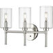 Chastine 3 Light 19 inch Polished Nickel Vanity Light Wall Light